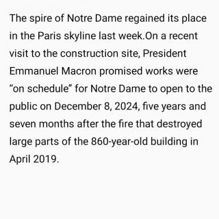 20231228失火4年后，巴黎圣母院终于要修好了！