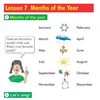 Lesson 7 Months of the year.