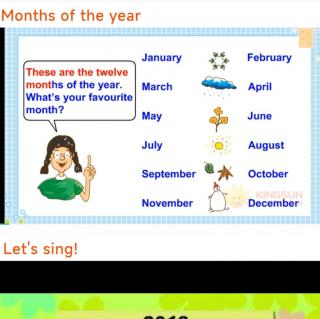 Lesson 7 Months of the year动画版