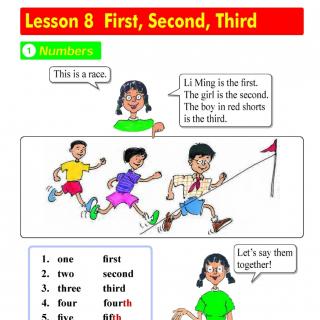 Lesson 8 First、Second、Third