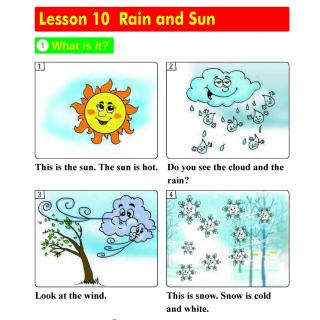 Lesson 10 Rain and Sun.