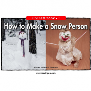 How to Make a Snow Person