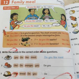 Grammar Friends 1 Lesson12 Family meal