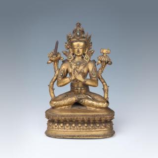 明藏族镏金文殊佛像 · 重庆中国三峡博物馆