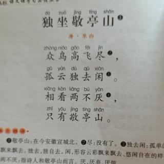 28.独坐敬亭山-李白