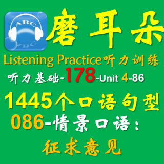 178-Unit4-1445个口语句型-086情景口语-征求意见