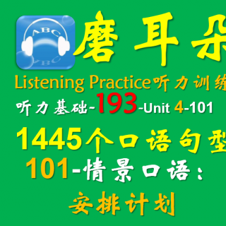 193-Unit4-1445个口语句型-101情景口语-安排计划