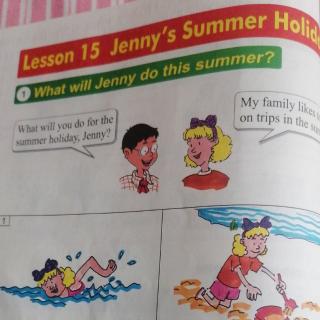 Lesson.  15.  Jenny's.  Summer.  Holiday!