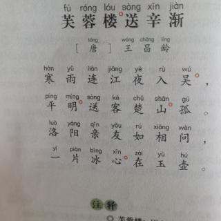 《芙蓉楼送辛渐》王昌龄