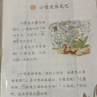 20. 小壁虎借尾巴