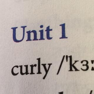 七上单词 Unit 1