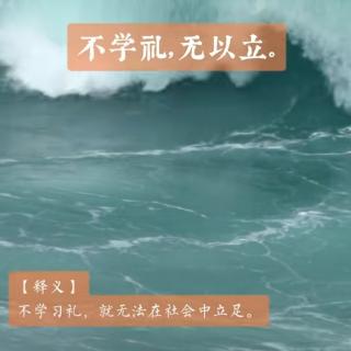 “不学礼，无以立”、“礼尚往来”等等说法都是优秀文化。